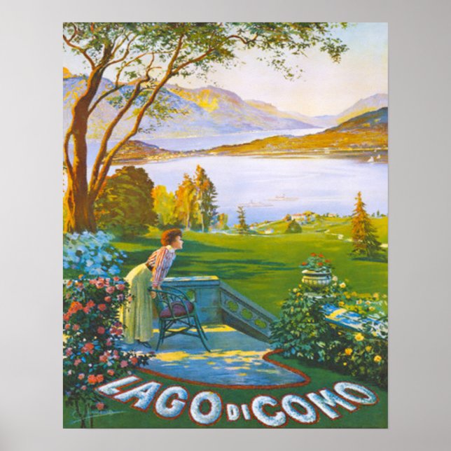 Poster Agréable Lac de Côme Italie (Devant)
