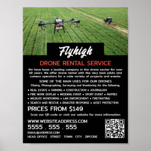Poster Agriculture Drone Portrait, Drone Rental Company