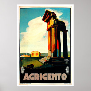 Poster Agrigente Sicile Italie Tourisme Art