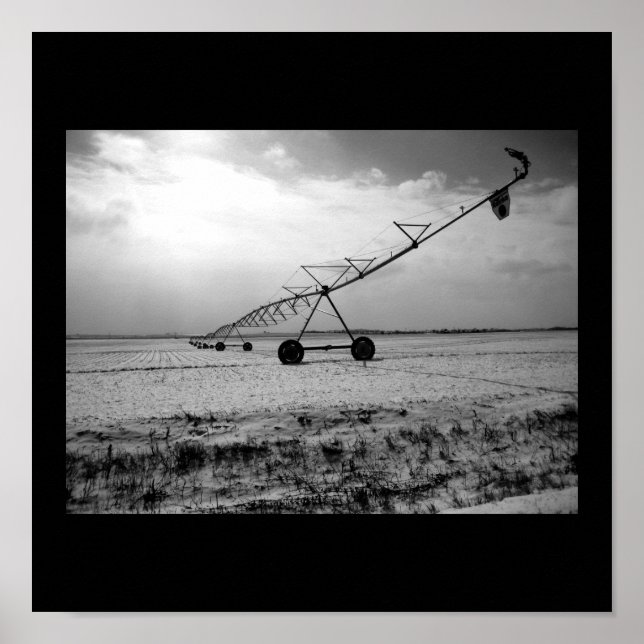 Poster Agritourisme rural d'hiver B&W (Devant)