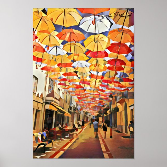Poster Agueda Umbrella Sky Portugal (Devant)