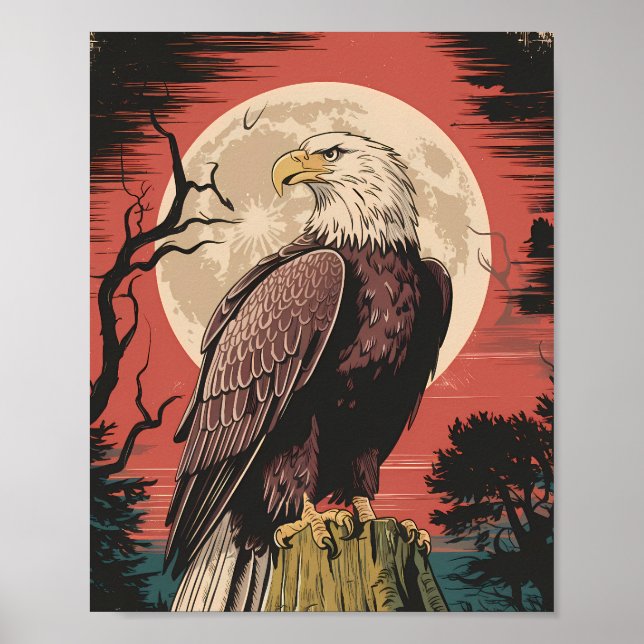 Poster Águila Vigilante del Bosque (Devant)
