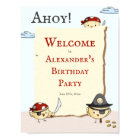 Ahoy Bird Pirate Thème Anniversaire Bienvenue
