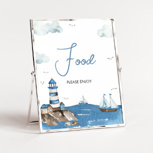 Poster Ahoy It’s A Boy Nautical Baby shower Food