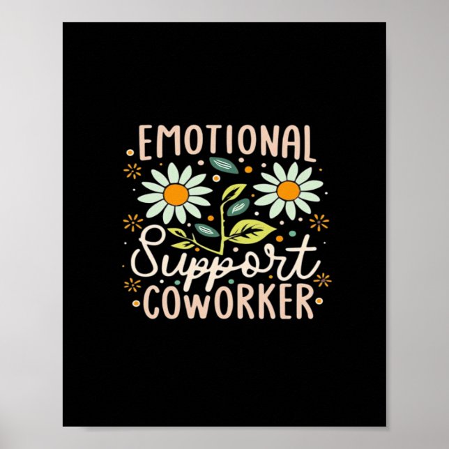 Poster Aide émotionnelle Coworker Classic Chill Meme (Devant)