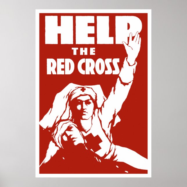 Poster Aider La Croix Rouge (Devant)