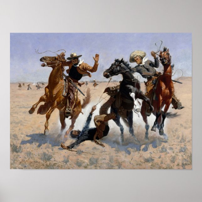 Poster Aider un camarade Remington Fine Art (Devant)