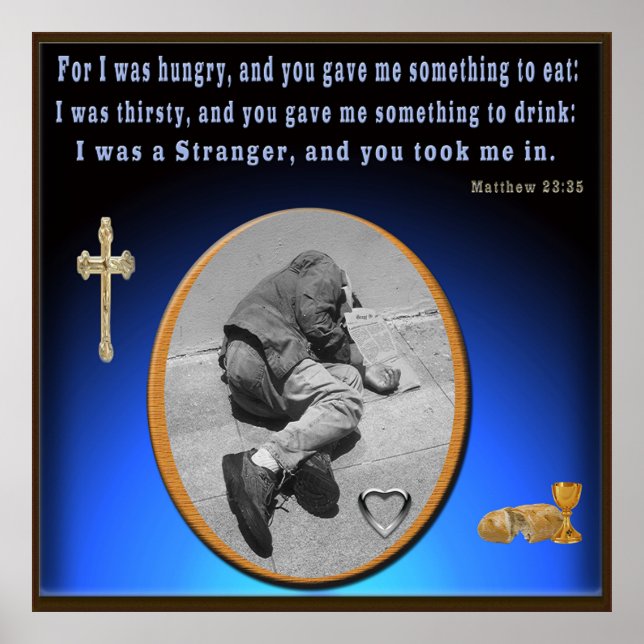 Poster Aidez l'affiche pour sans-abri (Devant)