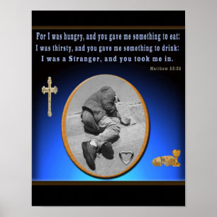 Poster Aidez l'affiche pour sans-abri