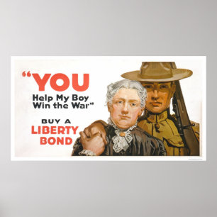Poster Aidez mon garçon à gagner la guerre - Achetez une 