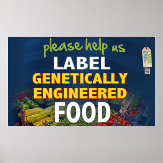 Poster Aidez-nous Étiquettes OGM Foods!