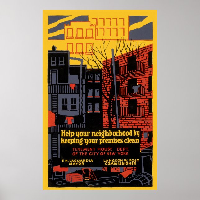 Poster Aidez Votre Quartier En Gardant Propre (Devant)