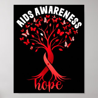 Poster Aids_hiv Awareness World Aids Day Red Ribbon Hope 