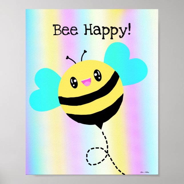 Poster Aie Du Bonheur ! Kawaii (Devant)