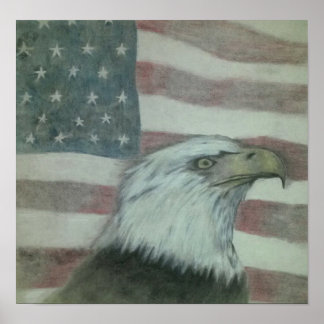 Poster Aigle à la fierté américaine