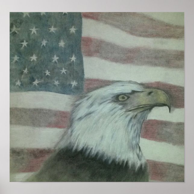 Poster Aigle à la fierté américaine (Devant)