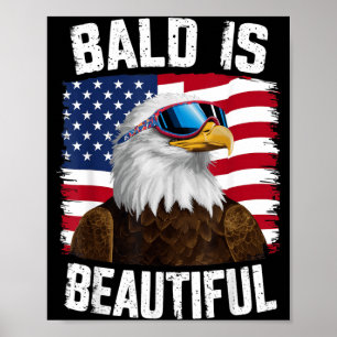 Poster Aigle chauve chauve est beau 4 juillet
