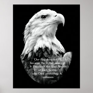 Poster Aigle de Bald avec citation patriotique