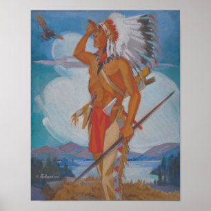 Poster Aigle de chasse en chef - Kulhanek (1967)