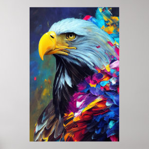 Poster Aigle de l'aigle à tête blanche Découverte des ani