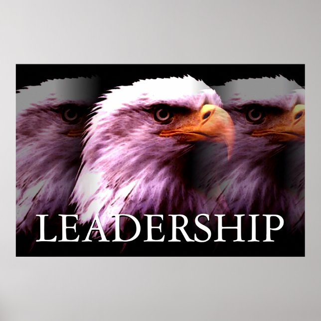 Poster Aigle de leadership inspirant (Devant)