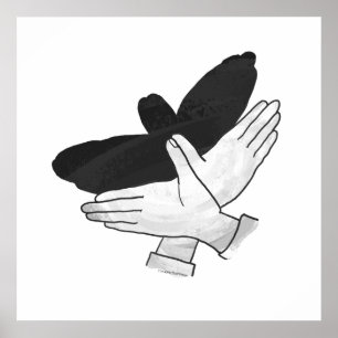 Poster Aigle de silhouette