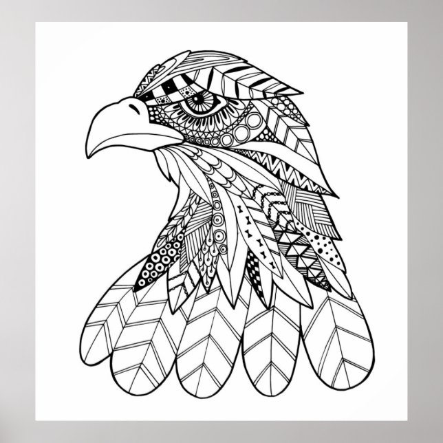 Poster Aigle inspiré 3 (Devant)