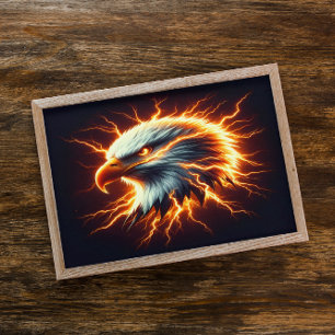 Poster Aigle majestueux englouti dans les flammes