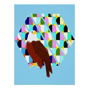 Poster Aigle moderne du milieu du siècle