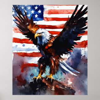 Poster Aigle patriotique | USA |