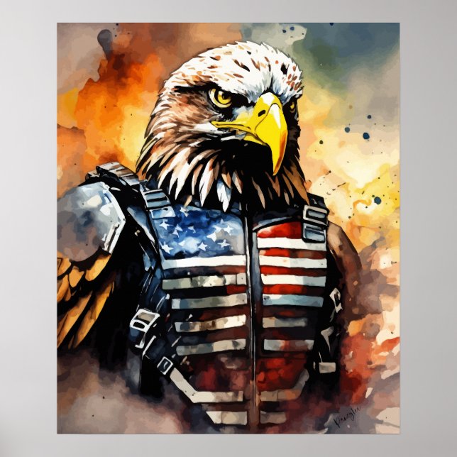 Poster Aigle patriotique | USA | Armée américaine (Devant)