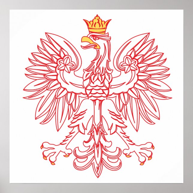 Poster Aigle Polonais En Rouge (Devant)