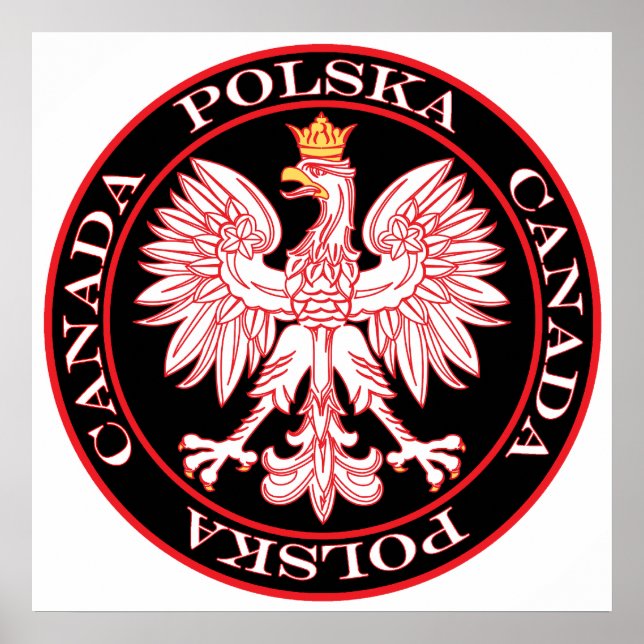 Poster Aigle rouge de Polska Canada ronde (Devant)