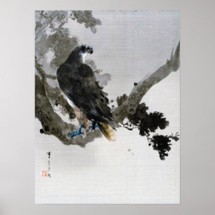 Poster Aigle sur la branche des pins, Watanabe Seitei