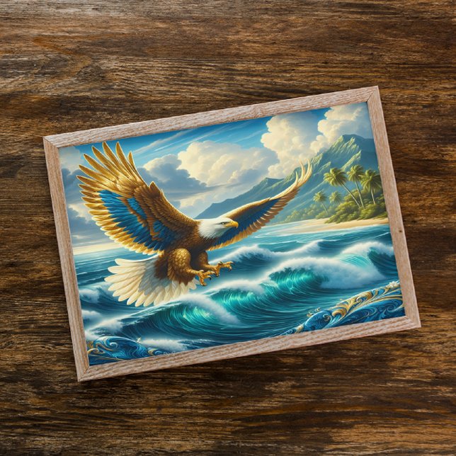 Poster Aigle survolant l'océan (Créateur téléchargé)