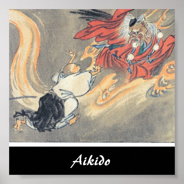 Poster Aikido Japonais Martial Art (Devant)