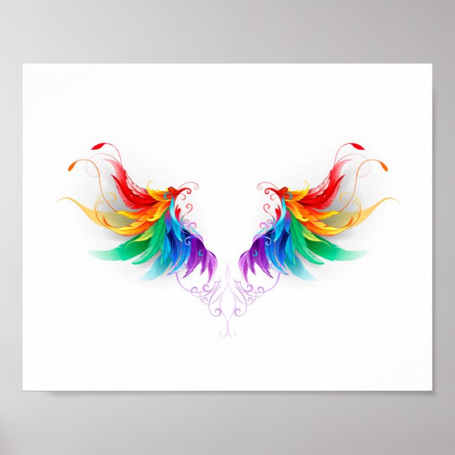 Poster Ailes arc-en-ciel moelleuses (Devant)
