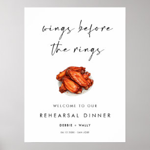 Poster Ailes avant les anneaux Dîner de répétition Bienve