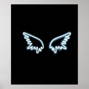Poster Ailes d'anges néons