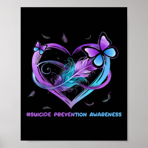 Poster Ailes de sensibilisation au suicide Ange Ruban, Su