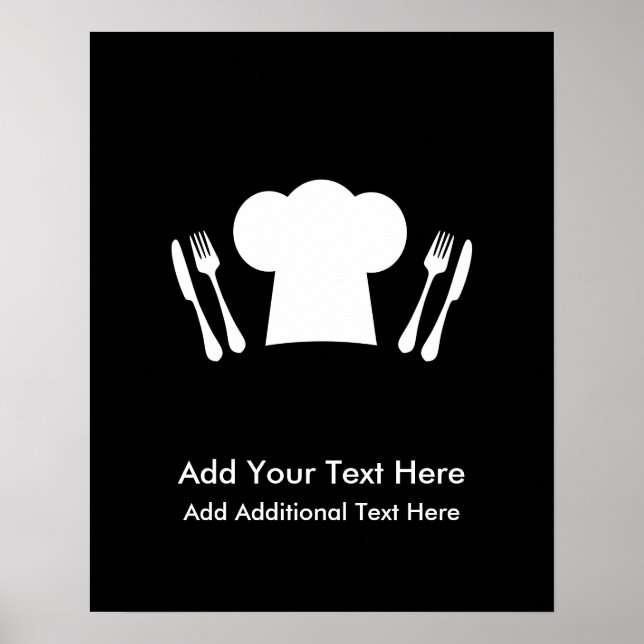 Poster Aime cuisiner cuisine ou restaurant (Devant)