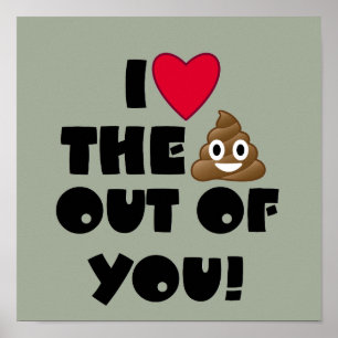 Poster Aimer Le Poop Emoji