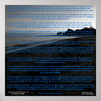 Poster Aimer un poème diabétique