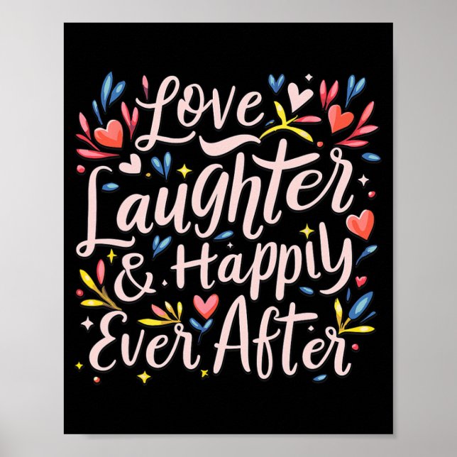 Poster Aimez Le Rire Et Heureux Jamais Après Marié Bachel (Devant)
