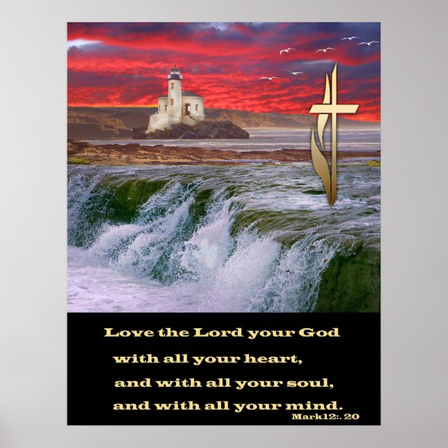 Poster Aimez le Seigneur, votre Dieu, de tout votre coeur (Devant)
