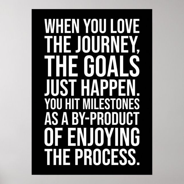 Poster Aimez Le Voyage, Profitez Du Processus - Motivatio (Devant)