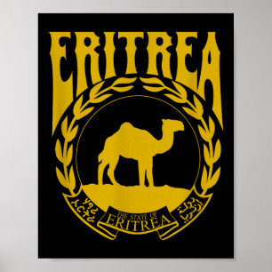 Poster Aimez l'Erythrée avec l'Erythrée Emblème l'Erythré