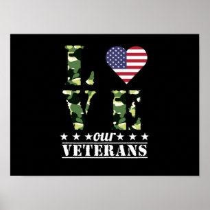 Poster Aimez nos anciens combattants Joyeux soutien de la