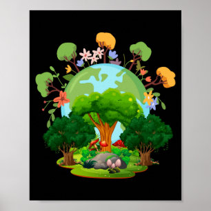 Poster Aimez Votre Planète Mère Terre T Shirt