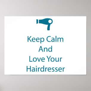 Poster Aimez votre salon de coiffure Art